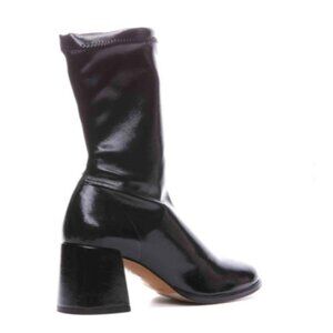Angel Alarcon Black Leather Ankle Boots Women EU 40 US 9 Block Heel Round Toe